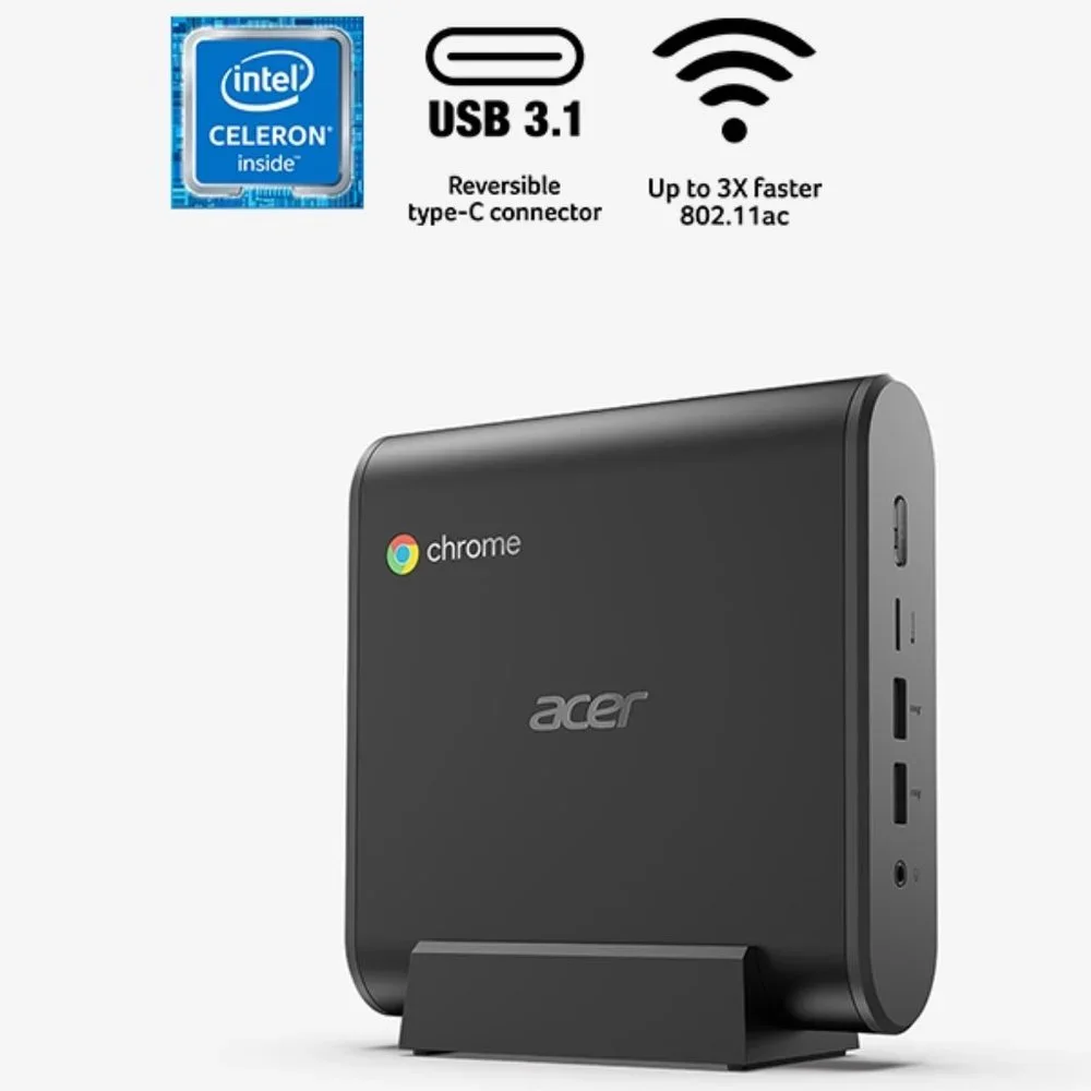 Acer Chromebox 1.8 Celeron 128GB M.2SSD/4GB DDR4/W-Fi 5, EUC (CXI3-UA91)